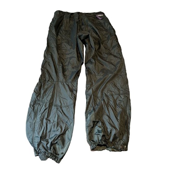 Vintage Patagonia Mens Ski  Black Nylon Pants With Elastic Waist & Ankle Cuffs - Picture 6 of 12